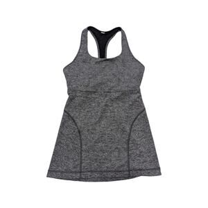 Lululemon Power Up Tank II Heathered Deep Coal Gray Womens 6 Workout Gym Shirt